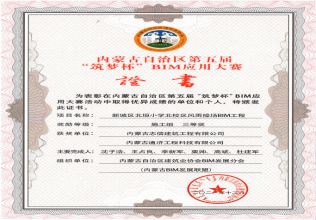 新城區北垣小學北校區風雨操場BIM工程榮獲施工組三等獎